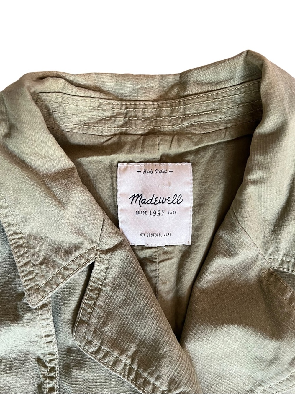 Madewell Olive Utility Vest Sleeveless Zip Front - Picture 3 of 9